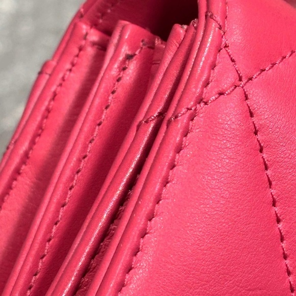 CHANEL Pink Lambskin Mini Flap Bag w/ Top Handle - Picture 11 of 15